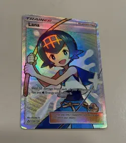Pokemon Lana Full Art 150/156 SM Ultra Prism Holo Ultra Rare English 2018 - Image 1