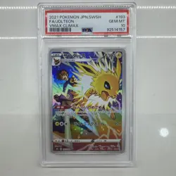 Pokemon TCG Jolteon S8b VMAX Climax 193/184 CHR Holo JPN 2021 PSA 10 - Image 1