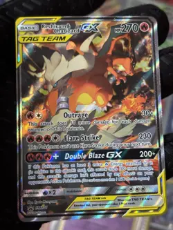 Pokemon Reshiram & Charizard GX TAG TEAM Promo Holo SM201 HP 270 - Image 1