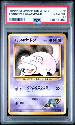 1999 POKEMON JAPANESE GYM 2 #79 SABRINA'S SLOWPOKE PSA 10 - Image 1