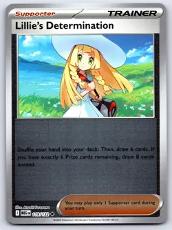 LILLIE'S DETERMINATION 119/132 REVERSE HOLO MEGA EVOLUTION POKEMON NEAR MINT - Image 1