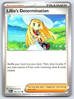 LILLIE'S DETERMINATION 192/217 ASCENDED HEROES POKEMON NEAR MINT - Image 1