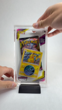 Pokemon Sun & Moon Blister Acrylic Case 1-Pack Promo & Coin Display + FREE STAND - Image 2