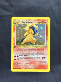 Pokemon Cards: Neo Genesis 1st Edition Rare Holo: Typhlosion 17/111 - Image 1