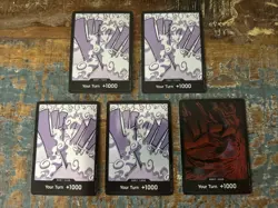4- ONE PIECE TCG Tin Set Vol.1 TS-01 Monkey.D.Luffy DON! CARD FOIL AND ONE EXTRA - Image 1