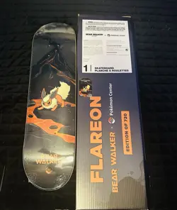 Flareon Bear Walker Skateboard And Card - Image 1