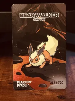 Flareon Bear Walker Skateboard And Card - Image 3