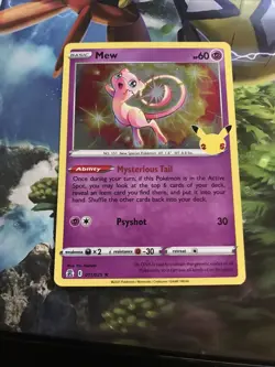✨ Pokemon Celebrations Set! Mew 011/025 Holo Rare Card! Near Mint - Mint! ✨ - Image 1