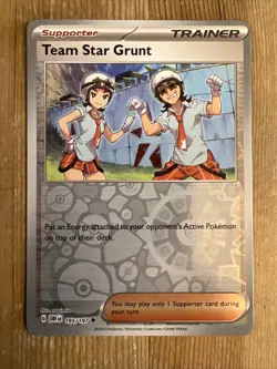 POKEMON Card - Team Star Grunt 195/197 - Reverse Holo - Obsidian Flames - NM - Image 1