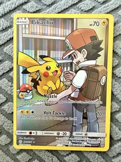 Pikachu Full Art Secret Rare Cosmic Eclipse Pokemon Card Near Mint #241 - Image 1