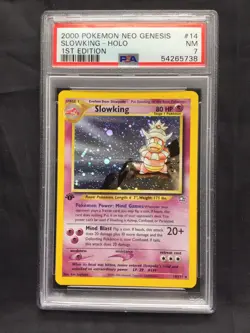 Pokemon Cards: Neo Genesis 1st Edition Rare Holo: Slowking 14/111 PSA 7 - Image 2