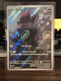 Pokemon TCG Zorua 075/064 Shrouded Fable Holo Card Illustration Rare Full Art - Image 1
