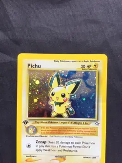 Pokemon Cards: Neo Genesis 1st Edition Rare Holo: Pichu 12/111 - Image 2