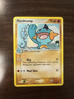 Pokemon Card - Marshtomp Crystal Guardians 38/100 Reverse Holo Stamped HP - Image 1