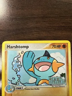 Pokemon Card - Marshtomp Crystal Guardians 38/100 Reverse Holo Stamped HP - Image 4