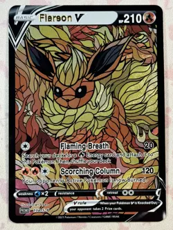 Flareon CUSTOM Stained Glass Holo Van Gogh Shiny Card For Display Only - Image 1