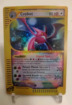 **Custom-made** Highest Quality,Holo,Crystal Crobat Skyridge "Display-card" - Image 1