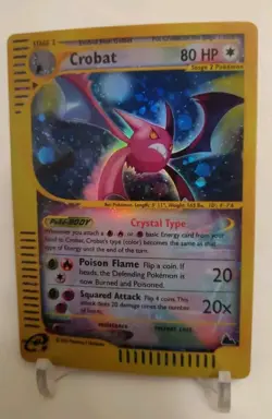 **Custom-made** Highest Quality,Holo,Crystal Crobat Skyridge "Display-card" - Image 3