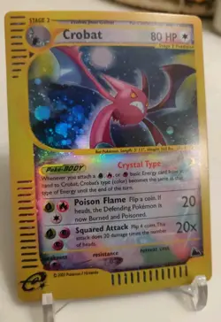 **Custom-made** Highest Quality,Holo,Crystal Crobat Skyridge "Display-card" - Image 4