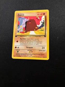 2000 Pokemon Diglett 52/82 1st Edition Team Rocket WOTC Common Vintage - Image 2