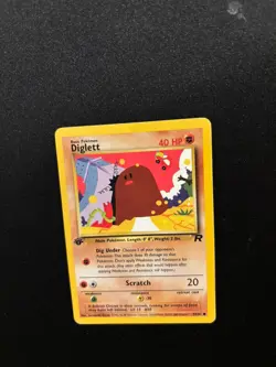 2000 Pokemon Diglett 52/82 1st Edition Team Rocket WOTC Common Vintage - Image 3