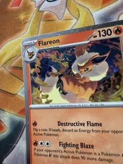 Flareon 013/131 Cosmos Holo Prismatic Evolutions NM Pokemon TCG !*swirl pattern* - Image 2
