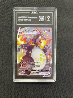 PSA 9 MINT Pokemon Charizard VMAX Shining Fates SV107/SV122 - Image 1
