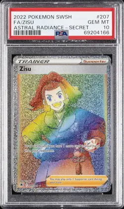 2022 POKEMON SWORD & SHIELD ASTRAL RADIANCE SECRET #207 FULL ART/ZISU PSA 10 - Image 1