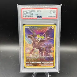 2022 POKEMON SWORD & SHIELD BRILLIANT STARS #TG05 FULL ART/ZEKROM PSA 8 - Image 1
