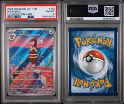 2025 Pokemon White Flare Watchog #153 ILLUSTRATION RARE PSA 8 - Image 3