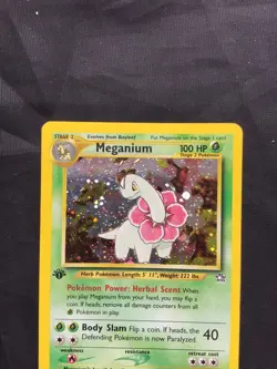 Pokemon Cards: 1st Edition Neo Genesis Rare Holo: Meganium 11/111 - Image 2