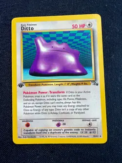 Ditto 1st Edition 18/62 - Fossil Set 1999 Pokemon TCG Non Holo LP - Image 1