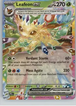 Leafeon ex 006/131 Holo Double Rare Prismatic Evolutions Pokemon Near Mint - Image 1