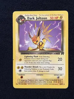 Pokemon TCG Dark Jolteon Card 38/82 Uncommon, Near Mint Condition - Image 1