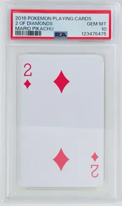 Mario Pikachu Playing Card - Two Of Diamonds - PSA 10 - Image 1