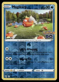 Pokemon Cards Magikarp 021/078 Reverse Holo Pokemon GO Common LP *2 - Image 1