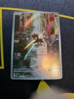 Pokemon TCG Litleo IR 139/132 Illustration Rare Pokemon Card Mega Evolution - Image 1