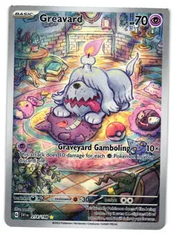 Pokemon TCG Greavard Scarlet & Violet Base Set Holo Card 214/198 Illustration NM - Image 1