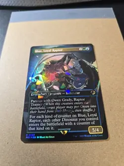 MTG - Blue Loyal Raptor - NM - Foil Emblem - Card #0033 - Image 2