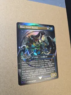 MTG - Blue Loyal Raptor - NM - Foil Emblem - Card #0033 - Image 3