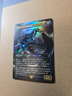 MTG - Blue Loyal Raptor - NM - Foil Emblem - Card #0033 - Image 5