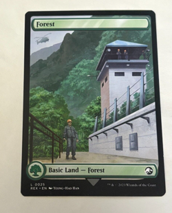 Forest Jurassic World Collection 0025 REX - MTG Magic Card - NM - Image 1