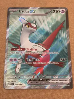 Pokemon Latias EX Full Art Ultra Rare Holo Card 220/191 S&V Surging Sparks - Image 1