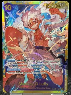 ONE PIECE TCG MONKEY D. LUFFY GEAR 5 SECRET RARE OP05-119 NEAR MINT ENGLISH CARD - Image 1