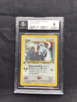Pokemon Cards: 1st Edition Neo Genesis Rare Holo: Lugia 9/111: BGS 4 - Image 1