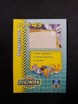 Digimon Trading Card ID #43 Angemon Vintage 1999 Bandai NM See Pics - Image 4