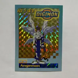 Bandai 1999 Digimon Trading Card ID #43 Angemon Exclusive Holo - Image 1