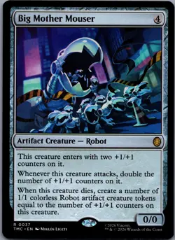 Big Mother Mouser 37 MTG Teenage Mutant Ninja Turtles Eternal Rare Normal NM - Image 1