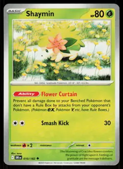 Shaymin 010/182 Uncommon Destined Rivals Pokemon Near Mint - Image 1