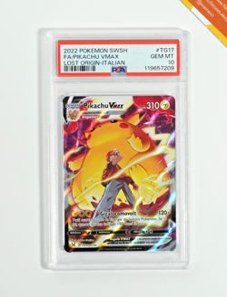 Pokemon PSA 10 Pikachu Vmax #TG17 Full Art Origine Perduta 2022 Italiano - Image 1